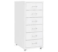 Générique Classeur Mobile Blanc 28x41x69 cm Métal,Meubles,Armoires & Meubles de Rangement,Classeur à tiroirs,Blanc,11.65 KG,335916