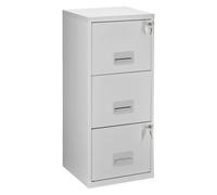 Générique Classeur Monobloc 3 tiroirs pour dossiers Suspendus (Gris Clair)