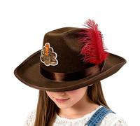 Générique Classic Cowboy Hat - Festival Headdress for Costume Party | Felt Material with Comfortable Fit, Kids Adults Options, Holiday Dress Up Accessory, Ideal for Thanksgiving, School Plays