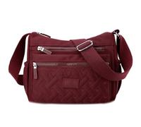 Générique Classic Luxury Crossbody Bag, Large Capacity Nylon Waterproof Shoulder Bag Multi Compartments(red)
