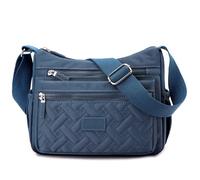 Générique Classic Luxury Crossbody Bag, Large Capacity Nylon Waterproof Shoulder Bag Multi Compartments(blue)
