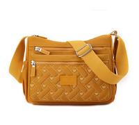 Générique Classic Luxury Crossbody Bag, Large Capacity Nylon Waterproof Shoulder Bag Multi Compartments(orange)