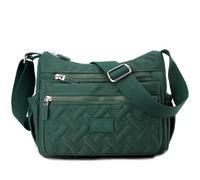 Générique Classic Luxury Crossbody Bag, Large Capacity Nylon Waterproof Shoulder Bag Multi Compartments(green)