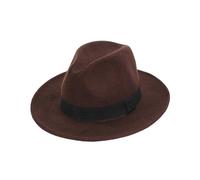 Générique Classico Cappello Fedora per occasioni eleganti e Casual, Senza Tempo, Con tesa Larga, ideale per il Sole e il calore invernale. (Coffee, One Size)