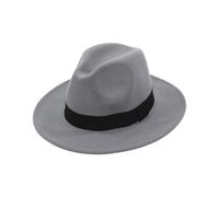 Générique Classico Cappello Fedora per occasioni eleganti e Casual, Senza Tempo, Con tesa Larga, ideale per il Sole e il calore invernale. (Grey, One Size)