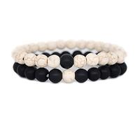 Générique Classique Bracelet Message Messages Homme Anneaux Strand Couples Accessoire Couleurs En Connecté Plusieurs Naturelle Bijoux (A, One Size)