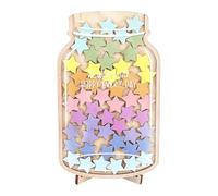 Générique Classroom Reward Jar - Star Incentive System for Parenting | Clear with Decorative Lid, 45 Piece Behaviour Aid, Teacher Motivation Tool, School Reading Encouragement for Study Hall