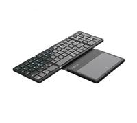 Générique Clavier Bluetooth Pliable Multi-appareils avec pavé Tactile, Clavier Pliable sans Fil Clavier Pliable Portable Ultra-Mince pour Android Windows iOS Mac OS