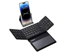 Générique Clavier Bluetooth Pliable trifonctionnel, Clavier Pliable sans Fil Portable avec pavé tactileClavier de Poche de Voyage pour Ordinateur Portable Smartphone Tablette PC Android iOS
