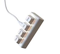 Générique Clavier Filaire Compact 4 USB Durabilité améliorée de Place Utilisation Scolaire Bureau Filaire Petit de Place Jeu à réponse Rapide