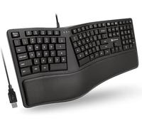Générique Clavier Filaire Ergonomique avec Repose-Poignets et Repose-Mains Clavier Filaire USB pour Windows Computer Desktop Laptop