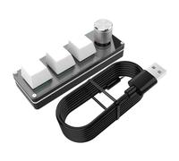 Générique Clavier Macro | Pavés à Molettes de Programmation - Accessoires Informatiques, Clavier Programmable Silencieux pour Voyage Jeux Étude Bureau Travail