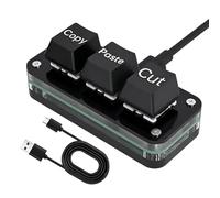 Générique Clavier Mini - Bouton Ergonomique Mécanique à Trois Touches | Clavier PC Copier-Coller USB | pour Travail de Bureau, Réunion, Voyage, Montage Vidéo et Dessin