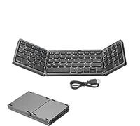 Générique Clavier Pliable sans Fil, Clavier sans Fil Pliable en Trois | Clavier sans Fil Pliable en Trois Langues - Petit Clavier multilingue Multi-appareils pour Tablette et Smartphone