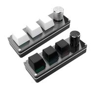 Générique Clavier Programmable, ABS 10x2x3cm | Clavier Macro avec Bouton pour Contrôle du Volume, Copier-Coller, Raccourci Bureau Étude Travail Adultes Accessoires Informatiques Plug Play