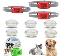 Générique Clavya Tags for Dogs, clavya Tags, Waterproof Dog Collars, 4 Months Long Lasting Protection, Waterproof, Adjustable Fits Every Dog, for Rain, Mud, River, Swim (red,3pcs)