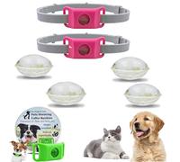 Générique Clavya Tags for Dogs, clavya Tags, Waterproof Dog Collars, 4 Months Long Lasting Protection, Waterproof, Adjustable Fits Every Dog, for Rain, Mud, River, Swim (pink,2pcs)