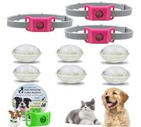 Générique Clavya Tags for Dogs, clavya Tags, Waterproof Dog Collars, 4 Months Long Lasting Protection, Waterproof, Adjustable Fits Every Dog, for Rain, Mud, River, Swim (pink,3pcs)