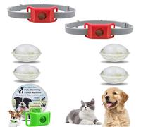 Générique Clavya Tags for Dogs, clavya Tags, Waterproof Dog Collars, 4 Months Long Lasting Protection, Waterproof, Adjustable Fits Every Dog, for Rain, Mud, River, Swim (red,2pcs)