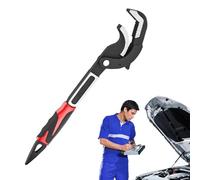 Générique Clé à tuyau - Acier au carbone | Clé à molette multifonction-poignée antidérapante, outil de plombier en acier à haute teneur en carbone pour écrous, boulons et vis