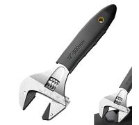 Générique Clé Adjustable à Cliquet 25 cm, Clé Adjustable Auto-Serrante, Outil Rotation Portable Acier Carbone Pour Plomberie Maison Réparation Robinet Boulon Mécanique