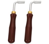 Générique accordage Dulcimer 2pcs en Acier Inoxydable Marron, Outil Facile à Utiliser pour Réglages Rapides, Accessoire Essentiel pour Musiciens Débutants