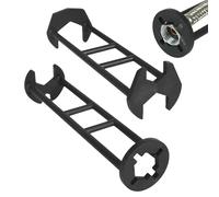 Générique Clé de montage pour évier | 2 pièces avec prise ergonomique en pour démontage,Clé de plomberie pour espaces restreints - pour installations et réparations de plomberie dans