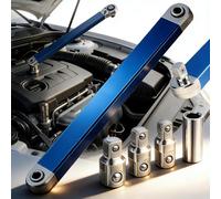 Générique Extension Décalée Multifonction à Cliquet Pliable - Rallonge avec Adaptateurs d'Entraînement 1/4", 3/8" et 1/2" - Idéale pour Espaces Restreints et Mécanique