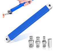 Générique Extension Décalée Offset Extension Wrench Multifonctionnelle Cle Plate a Cliquet Extension de Douille Pliable e Rallonge Avec Adaptateur D'Entraînement 1/2", 1/4" Et 3/8"