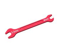 Générique Clé Plate Double pour Le Remplacement et La Réparation Des Biellettes de Direction, En Alliage D'aluminium Léger, Adaptée Aux Voitures RC Miniatur, Rouge