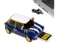 Générique Clé USB - ABS 2,4x4,5 Cm | Clé USB | Lecteurs De Mémoire | Disque De Stockage De Données Portable en Forme De Voiture Classique Vintage, 4 Go, pour TV, Sauvegarde, Jeu, Photo, Musique, Camé