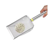 Générique Cleaning Tool Sand Scoop, Ergonomic Deep Shovel, Heavy-Duty Stainless Steel Pooper Scooper for Cats, Pet Waste Removal and Litter Box Cleaning, Pet Supplies, 11.22x3.94x1.97 inches