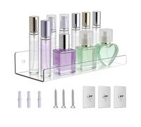 Générique Clear Acrylic Shelves, Floating Display Rack, Sturdy Transparent Shelf with Sturdy Design, Collectibles Organizer, Wall Mounted Shelf with Sleek Look, Home Tool for Bathroom & Kitchen