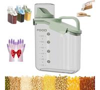 Générique Clear Airtight Food Storage Containers, Smart Container Featuring a Three-Sided Locking Lid with Silicone Seal, for Oatmeal, Flour, Rice, Beans, Pet Foods (Green,2000ml)