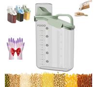 Générique Clear Airtight Food Storage Containers, Smart Container Featuring a Three-Sided Locking Lid with Silicone Seal, for Oatmeal, Flour, Rice, Beans, Pet Foods (Green,2800ml)