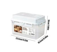 Générique Clear Loaf Organizer - Airtight Bread Box for Kitchen | Pp with Lid and Handle, Storage Container for Cabinet, Pantry, Refrigerator Freezer, Counter, Fruits and Vegetables, Grains Dry Goods