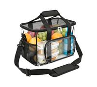 Générique Clear Lunch Box Bag Waterproof Zipper Reusable Food Storage Tote