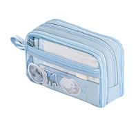 Générique Clear Makeup Bag, Transparent Pencil Case with Large Capacity, Travel-Friendly Portable Pen Pouch for Kids, Teen, College Students, Adults, Organizer for Cosmetics and Stationery