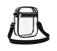 Générique Clear PVC Handbag - Transparent Bag, Stadium Approved Shoulder | 22x17x6cm | Clear PVC Shoulder Bag - Transparent Sling Pack For Stadiums, Concerts, Sports, Festivals, Outdoor