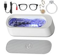 Générique Clearzy Ultrasonic Jewelry Cleaner, Ultrasonic Cleaner for Jewelry and Glasses, Home Portable Jewelry Cleaner, Fast Deep Cleaning, No Scratches, for Jewelry, Eyeglasses, Watch Strap(1pc)