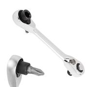 Générique Clés à cliquet ouble 1/4 pouce 72 dents - Outil de prise à dégagement rapide avec angle de 5 degrés | Pour entretien moteur, vélo et voiture dans les espaces restreints