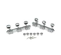 Générique Clés de guitare 3x3, compatible avec KAISH, LP SG JR | Chrome/Nickel, 3 sur support, plots traversants 6mm(Chrome)