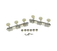 Générique Clés de guitare 3x3, compatible avec KAISH, LP SG JR | Chrome/Nickel, 3 sur support, plots traversants 6mm(Nickel with Ivory)