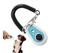 Générique Clics D'entraînement pour Chien - Outil d'Éducation Canin Bicolore avec Lanière - Support Comportemental avec Dragonne, Forme Ovale Adaptée Aux Petites, Moyennes Et Grandes Tailles