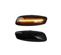 Générique Clignotant latéral 2 pièces LED clignotant dynamique marqueur latéral lampe pour citroën C3 C4 C5 DS3 DS4 Clignotant Led(Smoked Black)