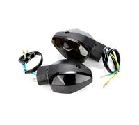 Générique Clignotants de moto 1 paire de lumières ambre pour moto pour Grom MSX 125 2017 - 2020 e-mark E4, lentille claire, clignotants, ampoules 12V(Noir)