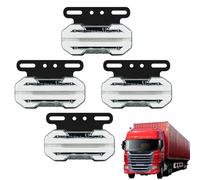 Générique Clignotants latéraux, feu latéral de camion - Feux de remorque LED 24 V avec support,Voyant d'avertissement, feux latéraux 4 pièces, feu de camion, feux de signalisation, voyant lumineux