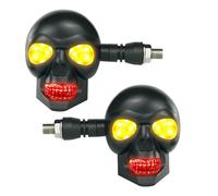 Générique Clignotants Moto Lampe Universelle Étanche 12V Forme Crâne | Feu de Signalisation Motocyclette Pour Maison Pêche Panne Randonnée Arrière Cour Chemin Conduite Montagne