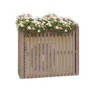 Générique Climatiseur Extérieur en Forme De Fleur, Présentoir for Plantes De Balcon, Écran De Confidentialité Décoratif en Bois, for La Réduction du Bruit des Unités Extérieures(Color4,85x35x84cm)