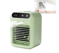 Générique Climatiseur Mobile, 2025 Petit Climatiseur Portable USB Ventilateur Silencieux Refroidisseur D'air, Mini Ventilateur Portable, Air Conditioner Portable Pour Chambre, Bureau, Camping (Vert)